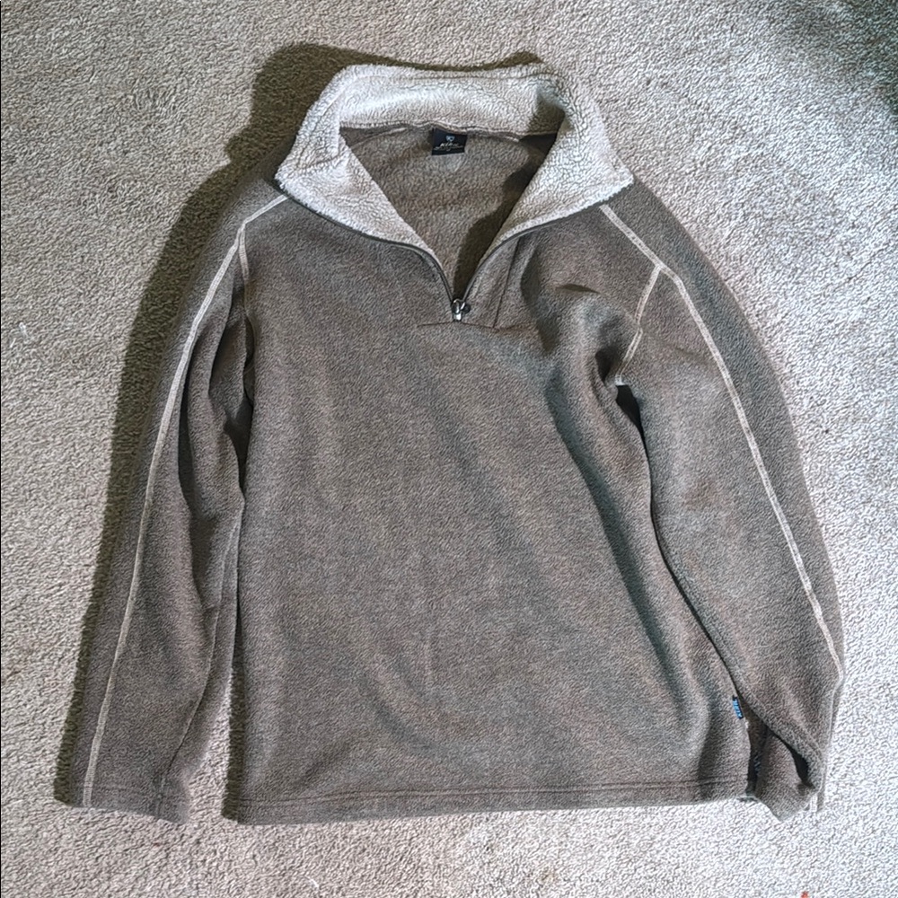 Kuhl Brown Zip Up Sweater Soft Fleece Casual